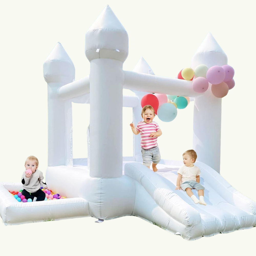 White Castle with Slide and Ball Pit